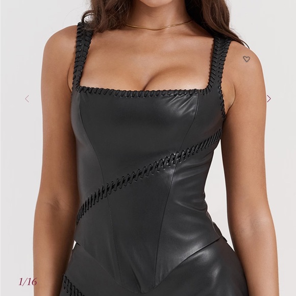 NWT House of CB Leonie Top Black size XS - Picture 1 of 6